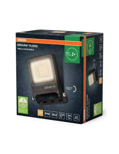 NAŚWIETLACZ ENDURA FLOOD 20W 3000K ciepła biała 1900LM PCR DG 
