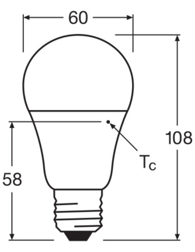 ŻARÓWKA LED P CLA60 DIM FR 8,8W 2700K ciepła biała  E27 806LM PLASTIC 