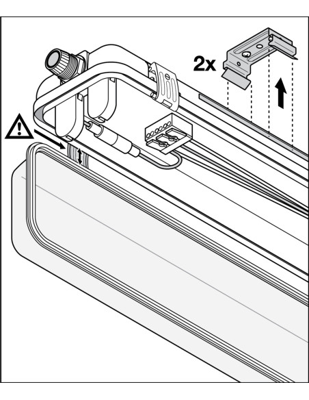 OPRAWA HERMETYCZNA DAMP PROOF 1500 1XLAMP HOUSING IP65  