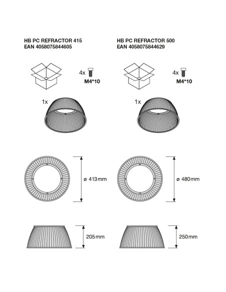 OPRAWA HIGH BAY LED 75W/53W/6500K 110DEG 13350LM /9434LM IP66 IK10 PS GEN5 