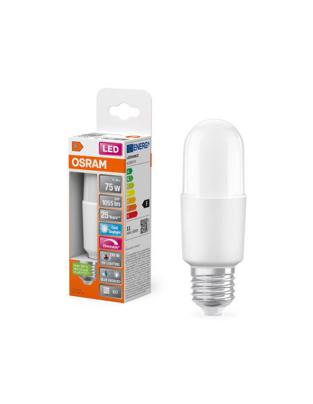 ŻARÓWKA LED SUPERSTAR PLUS STICK 75D 11W zimna biała 1050LM FR E27 