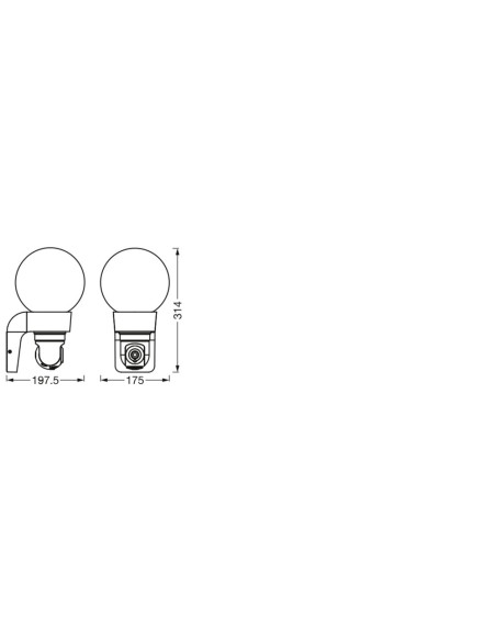 OPRAWA SMART OUTDOOR WIFI GLOBE CAMERA TRACE E27 