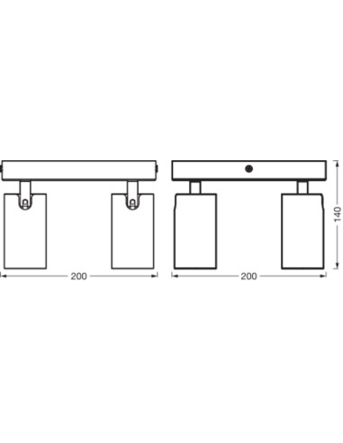 OPRAWA SUFITOWA LED SPOT OCTAGON PLATE DIM 4X3.4W 2700K ciepła biała GU10 WT 