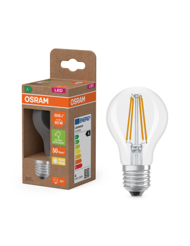 ŻARÓWKA LED ENERGY CLASS CLA60 3,8W 2700K ciepła biała E27 806LM FIL EE  KLASA A 