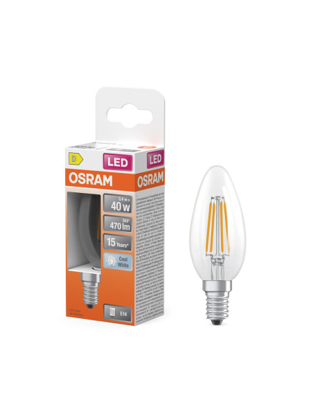 ŻARÓWKA LED STAR RF CLB40 3,4W 4000K neutralna biała E14 FIL 470LM  
