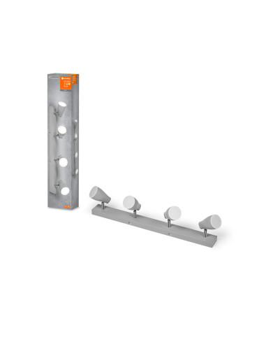 OPRAWA SUFITOWA PUNKTOWA LED SPOT PEAR 4X4.3W 2700K ciepła biała GU10 GREY 