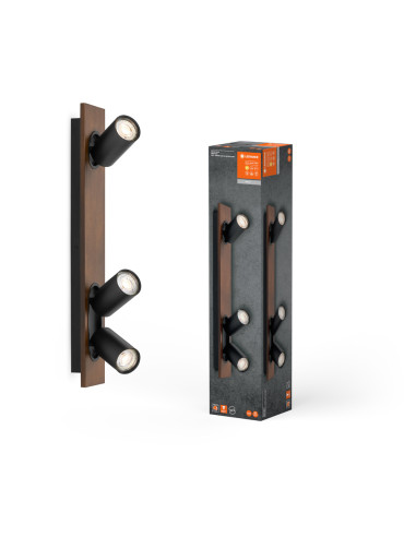 OPRAWA SUFITOWA LED DECOR SPOT MERCURY DIM 3X3.4W 2700K ciepła biała GU10 BK 