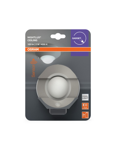 PRZENOŚNA LAMPKA NOCNA NIGHTLUX CEILING SI Z CZUJNIKIEM RUCHU ZASILANA BATERYJNIE 