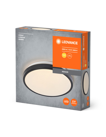 PLAFON LED ORBIS LONDON 280 16W 3000K ciepła biała BK 