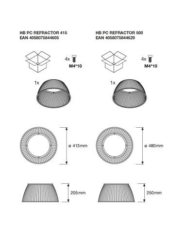 OPRAWA HIGH BAY LED 75W/53W/4000K 110DEG 13500LM /9540LM IP66 IK10 PS GEN5 