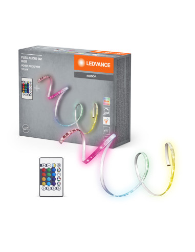 TAŚMA FLEX AUDIO VR RGB 12,5W 3M USB RC /5382/ PASEK Z PILOTEM  