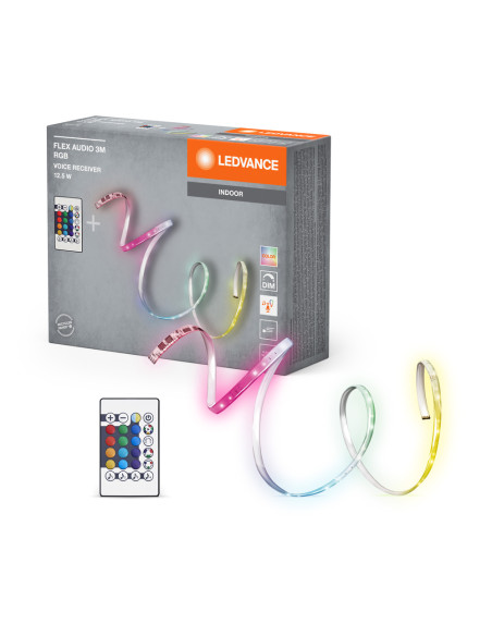 TAŚMA FLEX AUDIO VR RGB 12,5W 3M USB RC /5382/ PASEK Z PILOTEM  