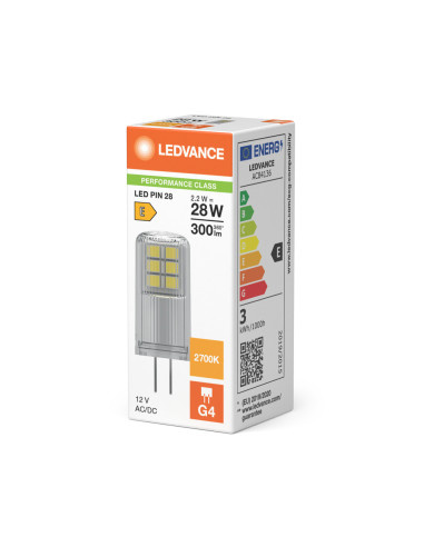 ŻARÓWKA LED P SPECIAL PIN28 CL 2,2W 2700K ciepła biała G4 12V 300LM 