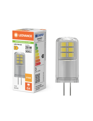 ŻARÓWKA LED P SPECIAL PIN28 CL 2,2W 2700K ciepła biała G4 12V 300LM 