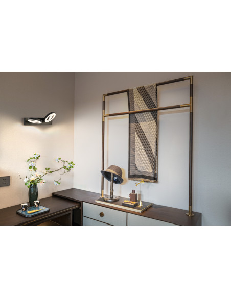 OPRAWA SUFITOWA LED DECOR SPOT SATURN W 460MM 21W CCT BK 2 SPOT 