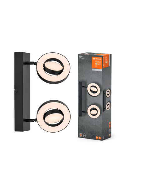 OPRAWA SUFITOWA LED DECOR SPOT SATURN W 460MM 21W CCT BK 2 SPOT 