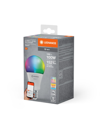 ŻARÓWKA LED SMART+ WIFI A100 RGBW 14W FR E27 