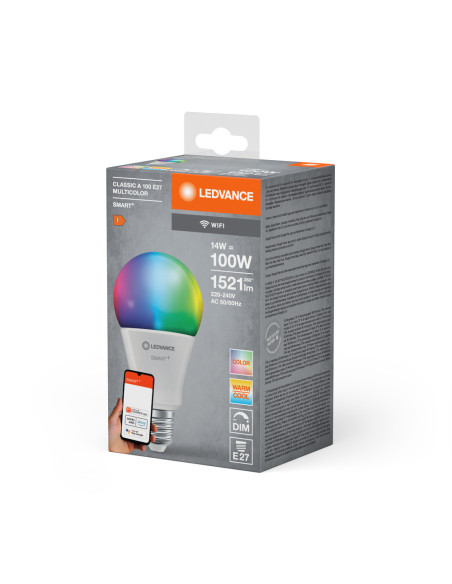 ŻARÓWKA LED SMART+ WIFI A100 RGBW 14W FR E27 