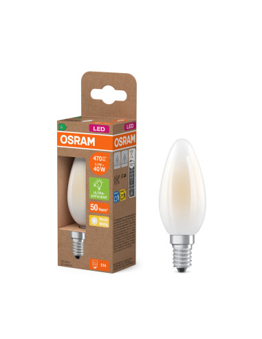 ŻARÓWKA LED ENERGY CLASS CLB40 2,2W 2700K ciepła biała E14 470LM GL FR EE  KLASA A 