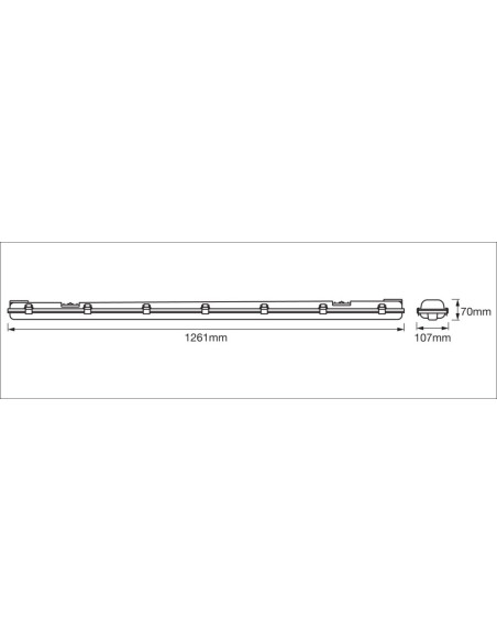 OPRAWA HERMETYCZNA SUBMARINE LED 1,2M 2X15W 4000K neutralna biała  3000LM OPRAWA ODPORNA NA WILGOĆ 