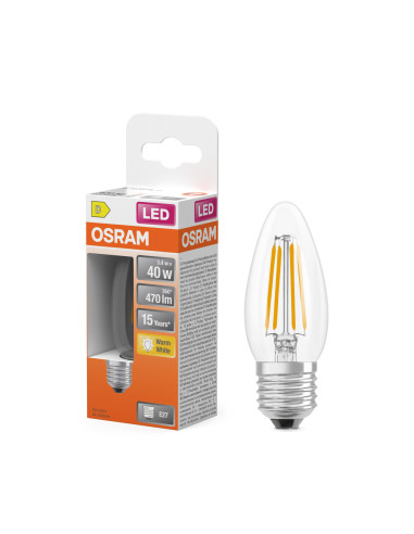 ŻARÓWKA LED STAR RF CLB40 3,4W 2700K ciepła biała E27 FIL 470LM 