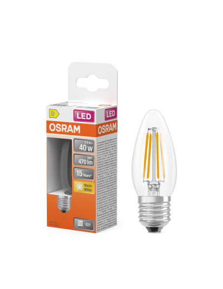 ŻARÓWKA LED STAR RF CLB40 3,4W 2700K ciepła biała E27 FIL 470LM 