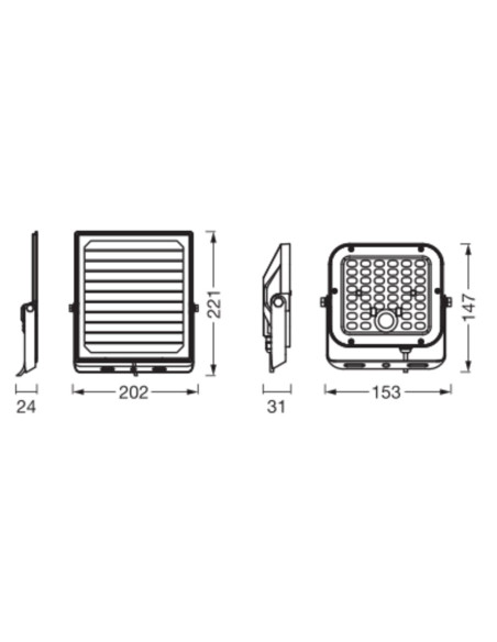 NAŚWIETLACZ ENDURA FLOOD SPLIT SOLAR SENSOR RC 10W 4000K neutralna biała 1400LM BK 
