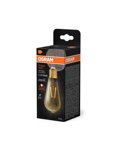 ŻARÓWKA LED 1906 VINTAGE LED EDISON GOLD ST64 2.5W/2400K 200LM E27 