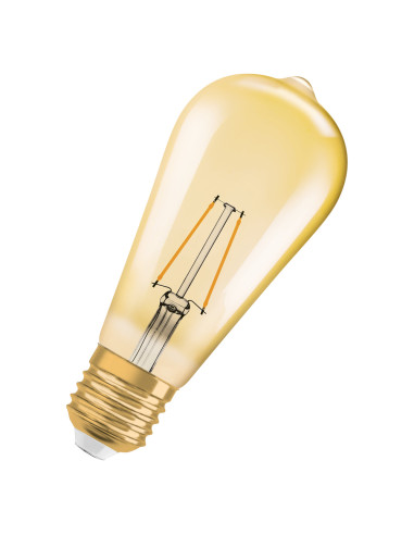 ŻARÓWKA LED 1906 VINTAGE LED EDISON GOLD ST64 2.5W/2400K 200LM E27 