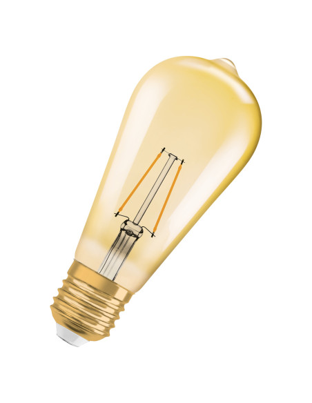 ŻARÓWKA LED 1906 VINTAGE LED EDISON GOLD ST64 2.5W/2400K 200LM E27 