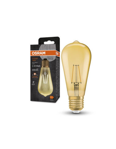 ŻARÓWKA LED 1906 VINTAGE LED EDISON GOLD ST64 2.5W/2400K 200LM E27 