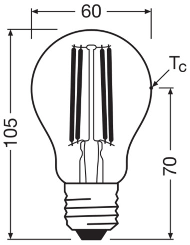 ŻARÓWKA LED ENERGY CLASS CLA60 3,8W 4000K neutralna biała E27 806LM FIL EE  KLASA A 
