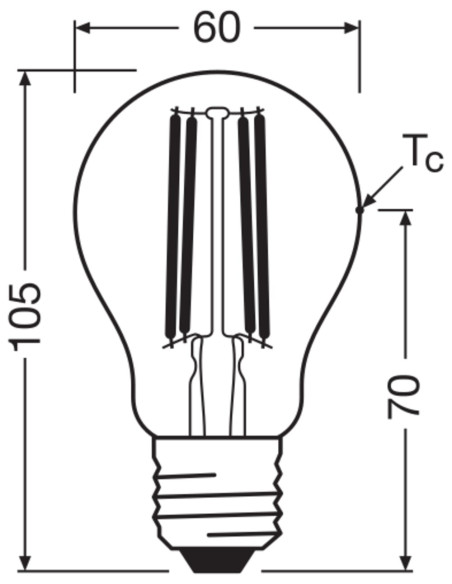 ŻARÓWKA LED ENERGY CLASS CLA60 3,8W 4000K neutralna biała E27 806LM FIL EE  KLASA A 