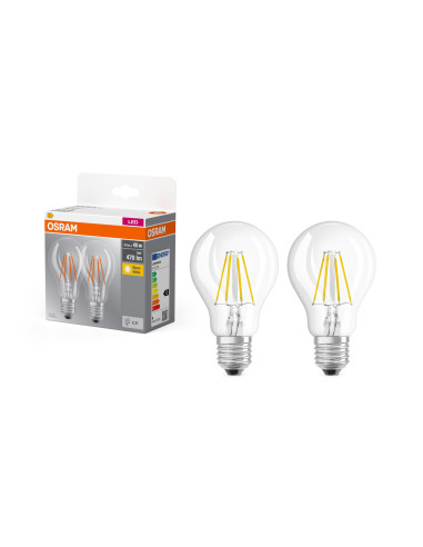 ŻARÓWKA LED 2-PAK LED BASE CLA40 4W 2700K ciepła biała E27 FIL FS2 