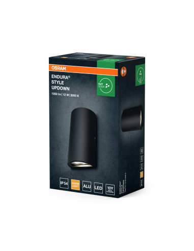 KINKIET ZEWNĘTRZNY ENDURA STYLE UPDOWN 12W/3000K 700LM IP44 DARK GRAY 