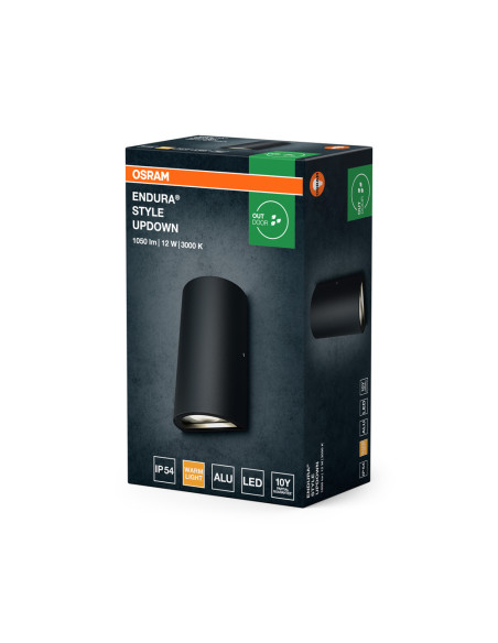KINKIET ZEWNĘTRZNY ENDURA STYLE UPDOWN 12W/3000K 700LM IP44 DARK GRAY 