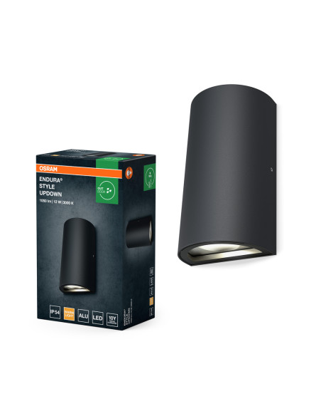 KINKIET ZEWNĘTRZNY ENDURA STYLE UPDOWN 12W/3000K 700LM IP44 DARK GRAY 