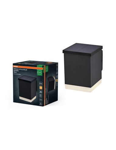 KINKIET ZEWNĘTRZNY SOLAR ENDURA STYLE QUADRO WALL 0,5W 3000K 50LM DG 