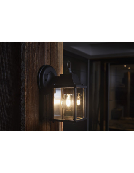KINKIET ZEWNĘTRZNY ENDURA CLASSIC LANTERN SQ M E27 IP43 KINKIET ALU CZARNA 