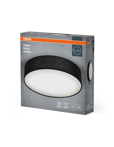 PLAFON LED ORBIS PARIS 480 3XE27 BK 