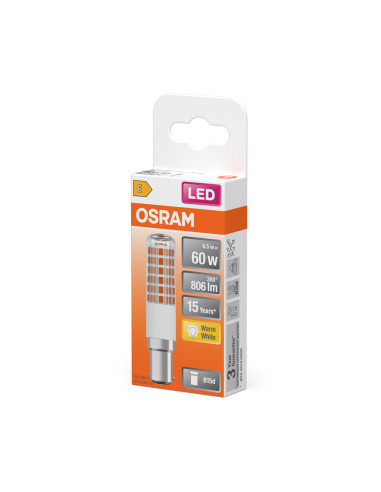 ŻARÓWKA LED SPECIAL T SLIM60 6,5W 2700K ciepła biała 806LM 230V B15D 