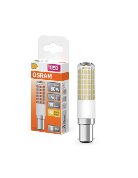 ŻARÓWKA LED SPECIAL T SLIM60 6,5W 2700K ciepła biała 806LM 230V B15D 