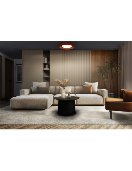 PLAFON LED ORBIS CONCRETE 500MM 24.5W 3000K ciepła biała CLICK DIM BROWN 