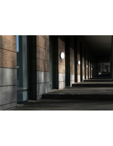 SURFACE BULKHEAD ROUND 300 P 17W/15W/12,5W/10W 3000K/4000K 132LM/W CPS BK IP65 