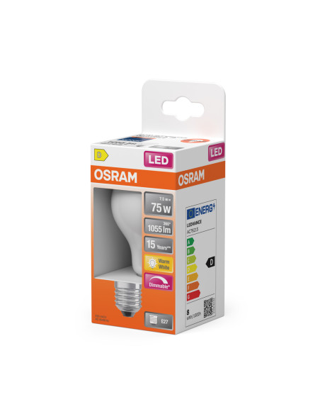 ŻARÓWKA LED SUPERSTAR RF CLA75 DIM 7,5W 3000K ciepła biała 1055LM GL FR E27 