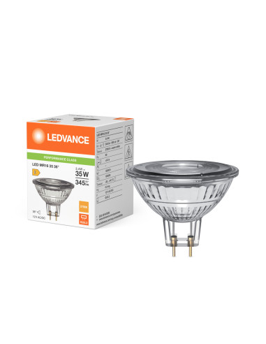 ŻARÓWKA LED P SPOT MR16 GL 35 36° 3,4W 2700K ciepła biała GU5.3 12V 345LM  
