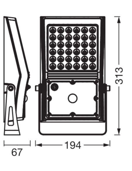 NAŚWIETLACZ ENDURA FLOOD SOLAR SENSOR REM 10W 4000K neutralna biała 1200LM BK 
