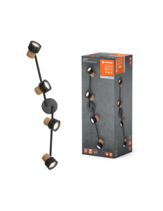 OPRAWA SUFITOWA LED DECOR SPOT CORK DIM 4X3.4W 2700K ciepła biała GU10 BK 