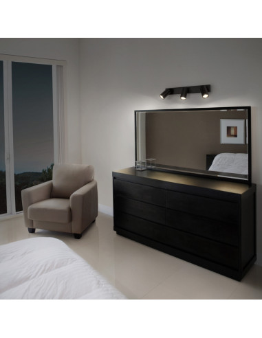 OPRAWA SUFITOWA LED SPOT OCTAGON DIM 3X3.4W 2700K ciepła biała GU10 BK  