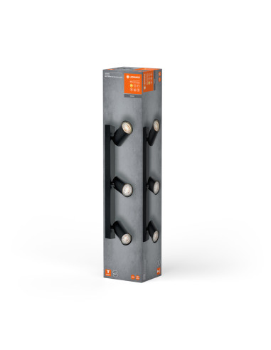 OPRAWA SUFITOWA LED SPOT OCTAGON DIM 3X3.4W 2700K ciepła biała GU10 BK  